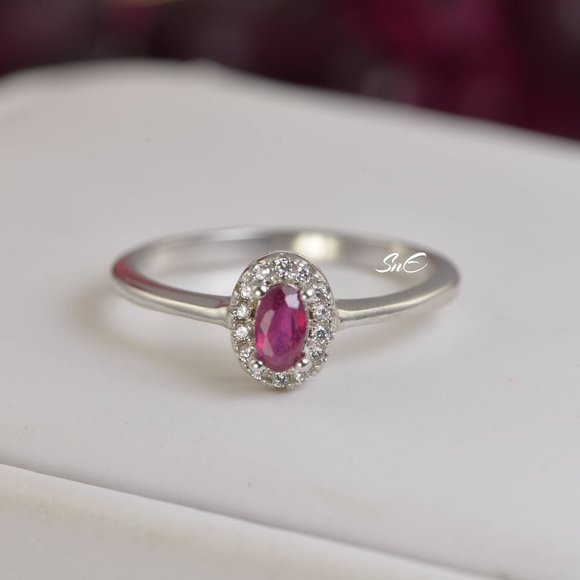 NEW 925 STERLING SILVER REAL GENUINE NATURAL RUBY SET 7 - Picture 6 of 10